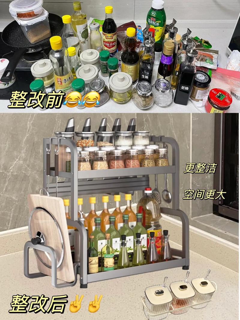 厨房调料架怎么摆？这 4 个原则让操作更顺手
