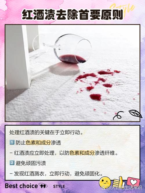 红酒渍渗入织物?盐 + 气泡水即时处理