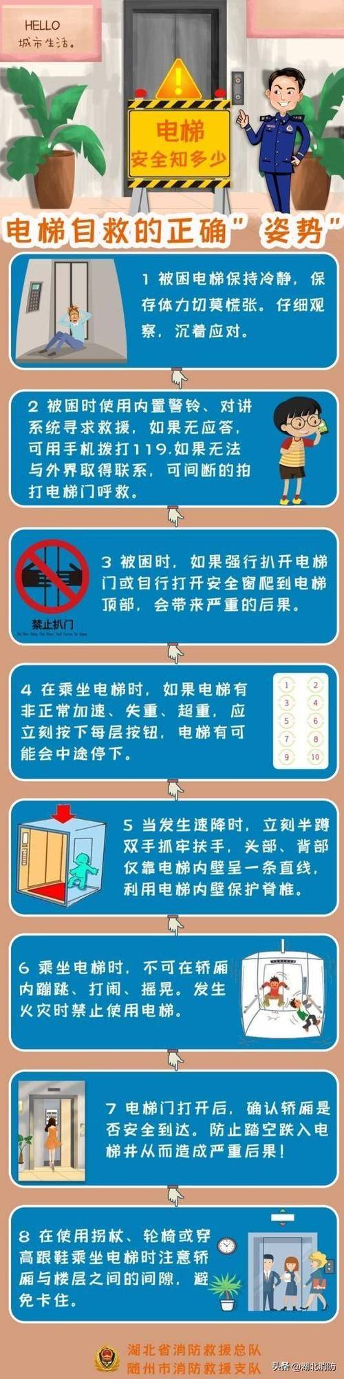 电梯下坠如何自救？关键动作能保命