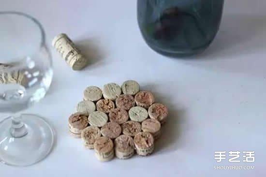 红酒瓶塞创意！制作个性杯垫套装